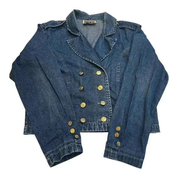 VTG Forenza 80's Style Denim Jean Jacket - Picture 1 of 4